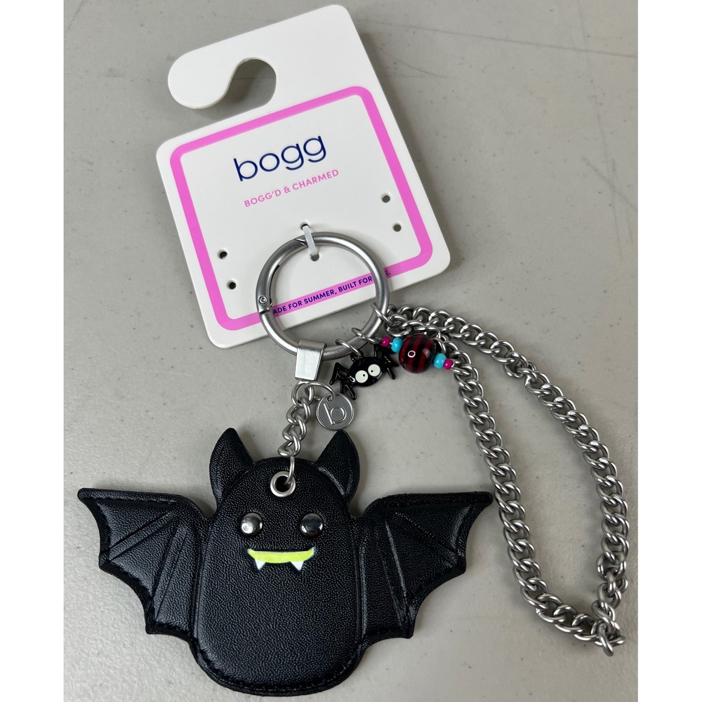 BOGG Tiny Tote Keychain Clip-on Bag Charm Black Bat Halloween Bogg'd & Charmed